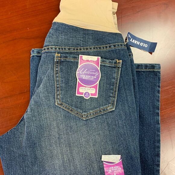 Old Navy Slim Boot Cut Maternity Jeans sz 4 NWT - Picture 1 of 3